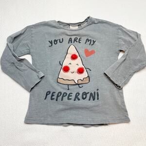 Zara You Are My Pepperoni Long Sleeved Tee